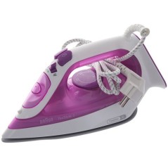 Braun TexStyle 3 SI 3030 PU Steam Iron 2300W - Stylish Pink & White for Effortless Wrinkle Removal!